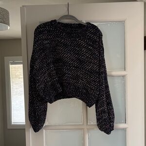 HYFVE Dark Blue and Multi Color cropped Sweater